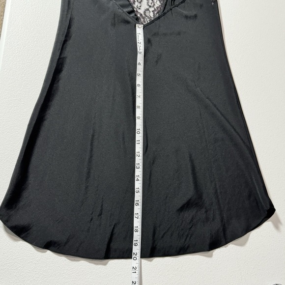 Vtg‎ Victoria's Secret Gold Label Black Satin Slip Aubergine Plum Lace Chemise M - Picture 11 of 11